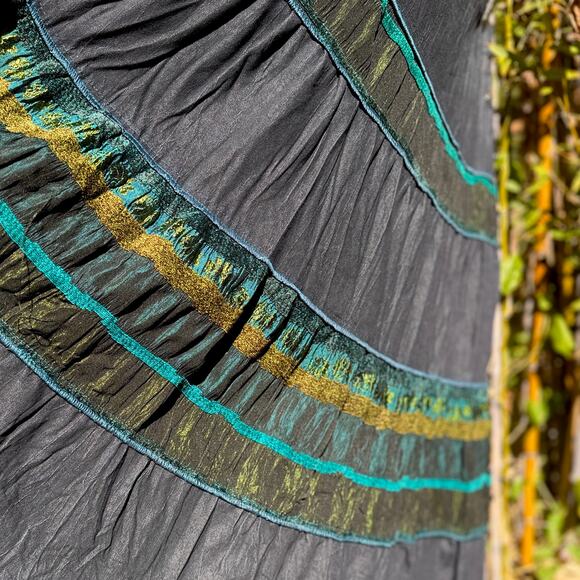 FJVA Paris “Thème Bohème” Boho Maxi Skirt – Made in France –Vintage 2000’s Sz 44 - Picture 3 of 6